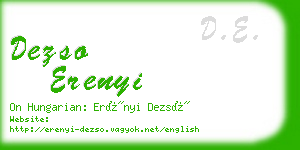 dezso erenyi business card